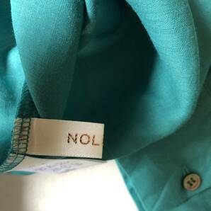 ノーリーズ NOLLEY'S 上質ラミーリネン100%大人可愛いきれい色ゆったりオーバーサイズワークシャツ♪の画像8