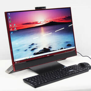 【1円～】超大容量！i7 Office2021 Blu-rayドライブ搭載 LAVIE Desk All-in-one DA770/EAR レッド i7-6500U RAM8GB HDD4TB 23.8型FHD Win10の画像2