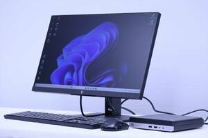 [ immediately distribution ] monitor & compact desk top set!Windows11 Office2021 installing!HP ProDesk 400 G4 i5-8500T RAM8G SSD256G 23.0FHD