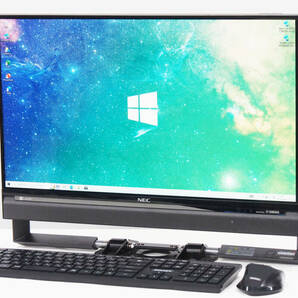 【1円～】Corei7 Office2021 ブルーレイドライブ LAVIE Desk All-in-one DA770/BAB i7-5500U RAM8GB 新品SSD512GB 23.8型FHD カメラ Win10の画像1