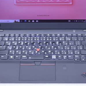 【1円～】薄型軽量！狭額縁スタイリッシュPC！ThinkPad X1 Carbon Gen6 i5-8250U RAM8GB SSD128GB 14.0FHD Win10 Thunderbolt3の画像2