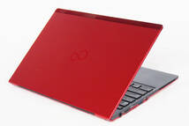 【1円～】Win11Pro 極軽極薄 静脈認証 13.3インチFHD搭載 LIFEBOOK FUTRO MU937 Red Celeron 3865U RAM8GB SSD128GB カメラ_画像1