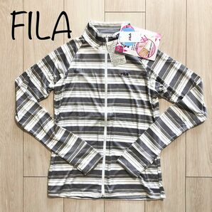 新品 FILA フィラ UVカット 水陸両用 ラッシュガード 水着 BK L