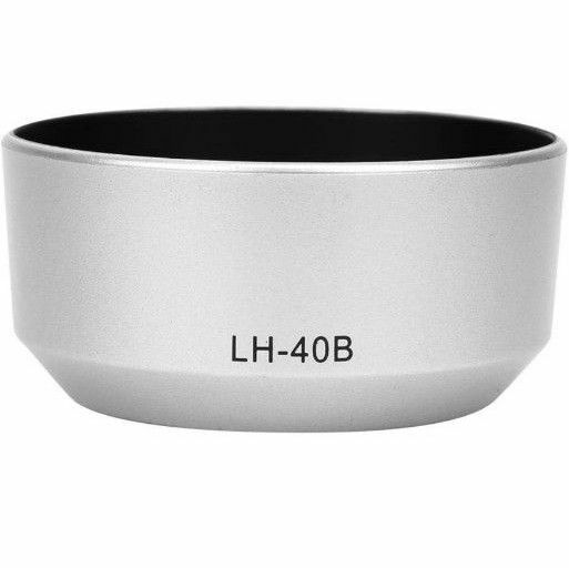 レンズフレンド　LH-40B ポータブルプラスチックカメラレンズフードシェード　45mm fl.8 銀