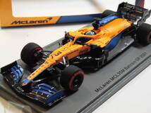 マクラーレンMCL35　バーレーンGP　2021　ダニエル・リカルド　【Spark　1/43　F1ミニカー】スパーク　タバコシール付属_画像2