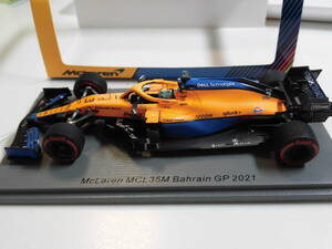 マクラーレンMCL35　バーレーンGP　2021　ダニエル・リカルド　【Spark　1/43　F1ミニカー】スパーク　タバコシール付属