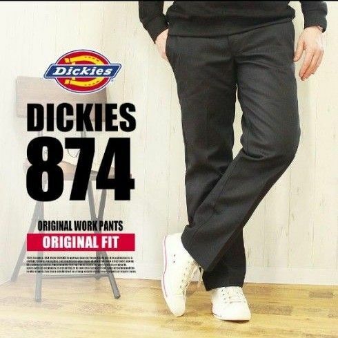 Dickies ディッキーズ　定番ワークパンツ　874 ブラック W33×L32 メンズ　チノパン　ストレート　並行輸入品　