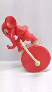 セルロイド 赤い象のおもちゃ 1930年代頃 当時物 日本製 ビンテージ レトロ 動物 象 雑貨