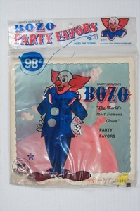 [珍品]LARRY HARMON'S BOZO THE CLOWN PARTY FAVORS 組み立てケース 1970年代 当時物 香港製 雑貨[未開封品]