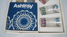 昭和レトロ 東洋ガラス Ashtray ALLEGRO グラス5個と灰皿のセット 食器 ガラス製品 レトロ雑貨 ビンテージ[未使用品]_画像3