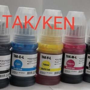 Epsonプリンターインク KEN/TAK 互換 インクボトル 5色セット