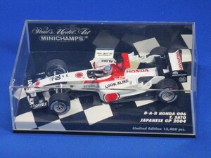 ★B・A・R Honda 006 T.Sato Japanese GP 2004 (400 040110) 1/43 　 　 Minichamps製 　(管:MC-060)