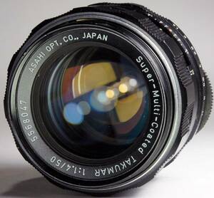 分解整備・実写確認済 Super-Multi-Coated TAKUMAR 50mm F1.4 黄変軽減処理済 Super-Takumar 前期型と同様にカラーバランスが良好