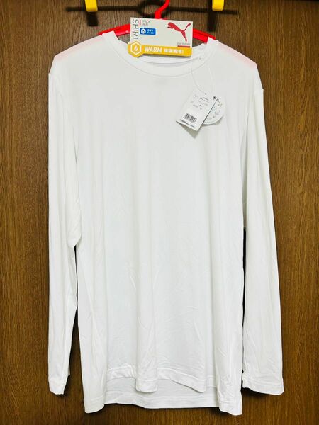 PUMA クルーネック ロングTシャツ L 裏起毛 ロンT