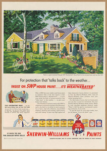 シャーウィン ウィリアムズ レトロミニポスター B5サイズ 複製広告 ◆ ペイントメーカー 塗料ブランド SHERWIN USAD5-312