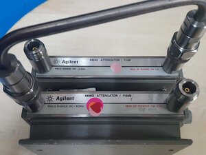 (NBC) Agilent 8494G (11dB) + 8496G (110dB) プログラマブル・ステップ・アッテネータ, 4GHz, Opt. 001 (中古 0176, 1101)