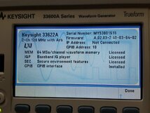 [NBC] Keysight 33622A 波形発生器 120MHz、2ch Waveform Generator, Opt. GPB, IQP, MEM, SEC (中古 1515)_画像2