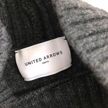 m507 UNITED ARROWS ユナイテッドアローズ カシミヤ混 ウール 長袖 ニット セーター モックネック トップス グレー レディース 実寸参考_画像9