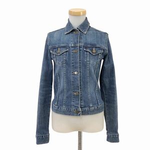 Nm208 theory theory Denim jacket G Jean denim jacket jacket outer garment outer stretch indigo lady's 0 made in Japan 