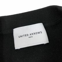 Nm206 UNITED ARROWS ユナイテッドアローズ 長袖 クルーネック ニット セーター プルオーバー トップス ブラック 黒 レディース 実寸参考_画像8