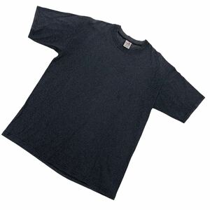 S198 USA製 Cal Cru カルクルー Tシャツ 半袖Tシャツ トップス 半袖 綿混 L ネイビー 紺 グレー