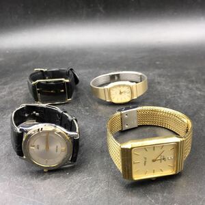 M505 腕時計 4本 まとめ売り SEIKO CITIZEN ENICAR JUNGHANS ゴールド文字盤 黒文字盤 3針 デイト アナログ