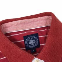 NC216 J.PRESS ジェイプレス 半袖 ポロシャツ シャツ トップス カットソー メンズ M レッド 赤 ボーダー 日本製_画像6