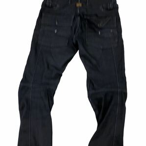 H717 G-STAR RAW ジースターロウ TRAIL 5620 TAPERED 立体裁断 バイカーデニム デザイン デニム パンツ ボトムス 黒系 綿100% メンズ 32の画像6