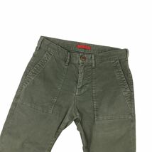 ND172 RED CARD レッド カード ロングパンツ 長ズボン ボトムス 綿97% ポリウレタン3% グリーン系 メンズ 24_画像2