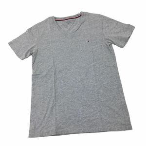 NC219 TOMMY HILFIGER トミーヒルフィガー 半袖 Tシャツ ティシャツ トップス カットソー メンズ S グレー コットン 綿 100%