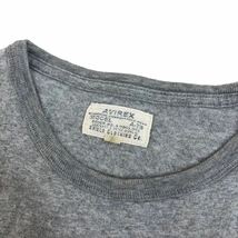 H720⑫ AVIREX アヴィレックス 半袖 Tシャツ TEE プリントT カットソー グレー系 フロッキープリント 綿100% メンズ M アビレックス_画像9