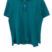 H721⑦ Polo by Ralph Lauren ラルフローレン 半袖 鹿の子 ポロシャツ プルオーバー トップス カットソー 襟 グリーン系 メンズ L_画像4