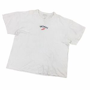 ND175-11 特大 NOAH ノア 半袖 Tシャツ トップス プルオーバー クルーネック コットン 綿100% ホワイト系 メンズ XXL