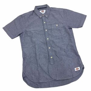 NC220 Dickies ディッキーズ ボタンダウン 半袖 ダンガリー シャツ カジュアルシャツ トップス メンズ M ブルー 青