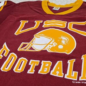80s ラッセル ヴィンテージフットボールTシャツ USC アメリカ製 米国古着 半袖Tシャツ