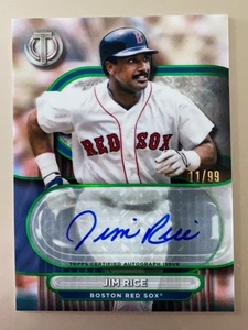 2024 Topps Tribute Autographs Green #TAJIR Jim Rice 11/99