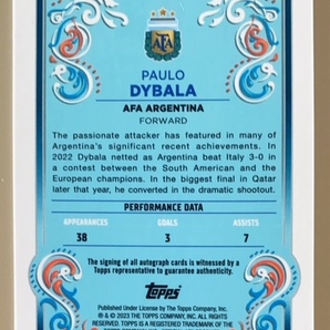 2023 Topps Argentina Fileteado Fileteado Autographs #FT6 Paulo Dybalaの画像2