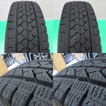 美品 ハイエース 195/80R15 107/105L LT 冬用2021年バリ山スタッドレス 80-90%山 ブリヂストン BLIZZAK VL1 4本 6穴PCD139.7 +33 中古新潟_画像9