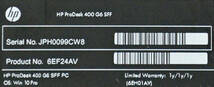 HP ProDesk 400 G6 SFF, SSD 高速起動, Core i5 8500 3.0-4.1GHz / Wifi, PC4 16GB, NVMe SSD 256GB, HDD 1TB / Windows 11 Pro 64bit_画像8