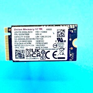 【高速】AM630 256GB Union Memory M.2 SSD NVMe 2242