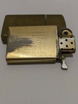 アンティーク Zippo ソリッドブラス SOLID BRASS 真鍮 1932-1983　ダブルイヤー　金色　ゴールドスリム　動作未確認　_画像5