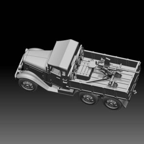 1/35レジンキット 未塗装 WWⅡ 日本陸軍 九四式六輪自動貨車 20mm機関銃搭載 A 【同梱可能】240331の画像3