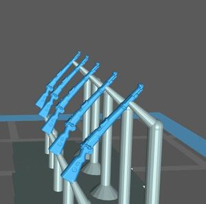 1/144 レジンキット　未塗装 WWⅡ ドイツ軍Kar98k 軍用小銃　歩兵銃　5本　ワールドタンクミュージアム【同梱可能】0001
