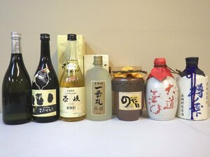 古酒 未開栓 7本セット 麦焼酎 酔神の心 こふくろう 壱岐 一番札 のたり 他 720ml 22-25% B4287sz