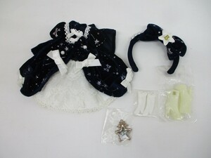 7341B ネオブライス Neo Blythe ホシノナミダヒメ アウトフィット★ワンピースドレス パニエ カチューシャ 手袋 ブーツ 限定チャーム 洋服