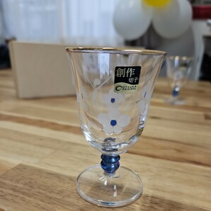 日本製 大塚硝子 創作切子香梅 冷酒カップグラス ５客セット デザートにもNICEの画像3