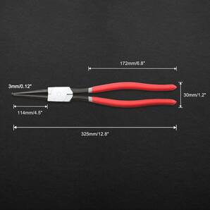 穴用 直爪 LEONTOOL スナップリングプライヤー 穴用 ストレート ロングタイプ 爪先端径3mm 全長325mm 孔用 直爪の画像6