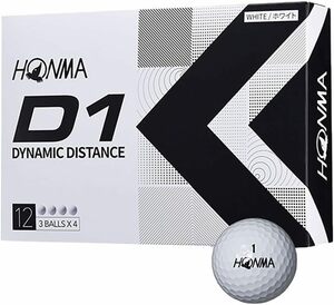 ホワイト ＦＦ HONMA GOLF(本間ゴルフ)日本正規品 ホンマ D1 ゴルフボール1ダース(12個入) 2022モデル 「B