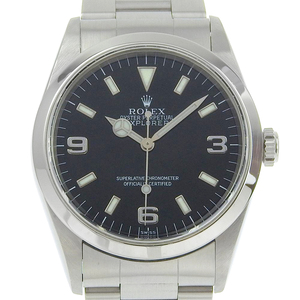 ROLEX Rolex Explorer 1 A number 14270 wristwatch SS self-winding watch men's black face [G120924001] used 