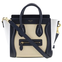 CELINE セリーヌ ラゲージナノショッパー ショルダーバッグ カーフ レディース【I131824014】中古_画像1